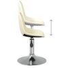 vidaXL Tabouret de bar Cr&egrave;me Tissu