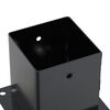 vidaXL Bases de poteau carr&eacute;es 12 pcs anthracite 121x121 mm