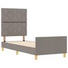 vidaXL Cadre de lit avec t&ecirc;te de lit Taupe 80 x 200 cm tissu