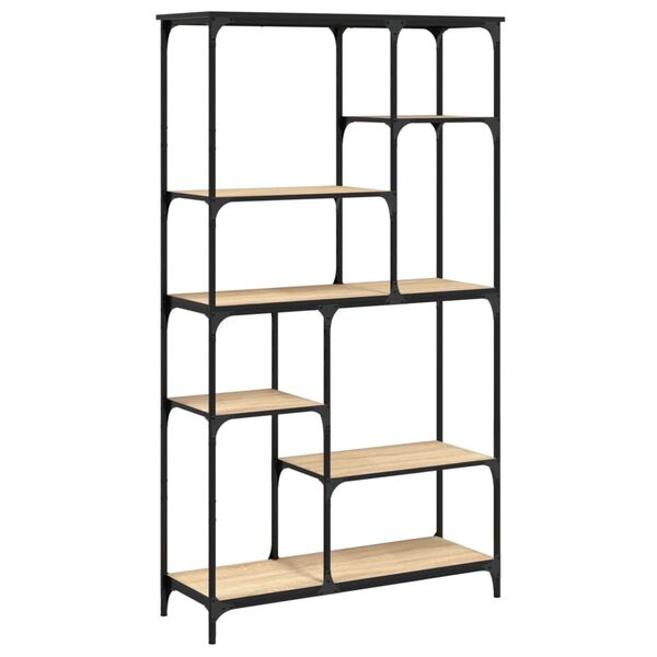 vidaXL Biblioth&egrave;que ch&ecirc;ne sonoma 99x35,5x176 cm bois ing&eacute;nierie acier