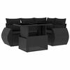 vidaXL Salon de jardin 5 pcs avec coussins noir r&eacute;sine tress&eacute;e