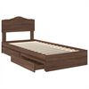 vidaXL Lit de Rangement Ch&ecirc;ne brun 90 x 190 cm Bois d'ing&eacute;nierie