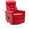vidaXL Fauteuil de massage Rouge Similicuir
