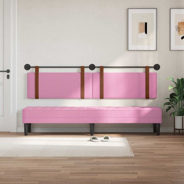 vidaXL T&ecirc;te de lit suspendue Uni Rose 210 x 55 x 5 cm PU antique
