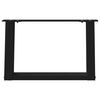 vidaXL Pieds de table basse en U, 2 pi&egrave;ces, noir, 40 x (30-31) cm, acier