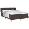 vidaXL Lit &agrave; ressorts avec matelas Marron fonc&eacute; 140 x 190 cm tissu