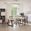 vidaXL Pieds de table &agrave; manger en forme de V 2 pi&egrave;ces Noir 90 x (72-73,3) cm Acier