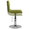 vidaXL Chaise pivotante de salle &agrave; manger Vert clair Velours