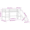 vidaXL Lit mezzanine enfants avec tour sans matelas bleu 90x190 cm