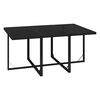 vidaXL Ensemble &agrave; manger de jardin coussins 7pcs R&eacute;sine tress&eacute;e Noir