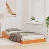 vidaXL Cadre de lit Brun cire 100 x 220 cm Pin massif