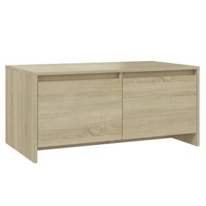 vidaXL Table basse ch&ecirc;ne sonoma 90x50x41,5 cm bois d'ing&eacute;nierie