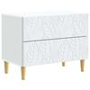 vidaXL Table de chevet Blanc 62 x 34,5 x 48 cm Bois d'ing&eacute;nierie