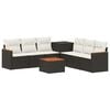 vidaXL Ensemble de Canap&eacute;s 8 pc Noir et blanc cr&egrave;me