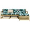 vidaXL Salon de jardin 4 pcs bois de pin impr&eacute;gn&eacute;