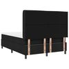 vidaXL Lit &agrave; ressort LED avec matelas Noir 140 x 190 cm tissu