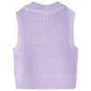 Gilet pull-over tricot&eacute; pour enfants lilas clair 128