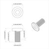 vidaXL Vis &agrave; T&ecirc;te Bloqu&eacute;e 2 pcs Argent&eacute; M6 x 15 mm Acier