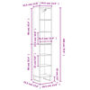 vidaXL Buffet haut Gris b&eacute;ton 34,5x32,5x180 cm Bois d'ing&eacute;nierie