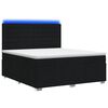 vidaXL Lit boxspring LED avec matelas Noir 160 x 200 cm Tissu