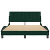 vidaXL Cadre de lit sans matelas Hanko vert fonc&eacute; 140x190 cm velours