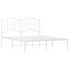 vidaXL Cadre de lit m&eacute;tal sans matelas et t&ecirc;te de lit blanc 140x200 cm