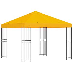 vidaXL Pavillon 3 x 3 m Jaune Polyester et Acier 190 gsm
