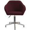 vidaXL Chaises pivotantes &agrave; manger lot de 4 violet tissu