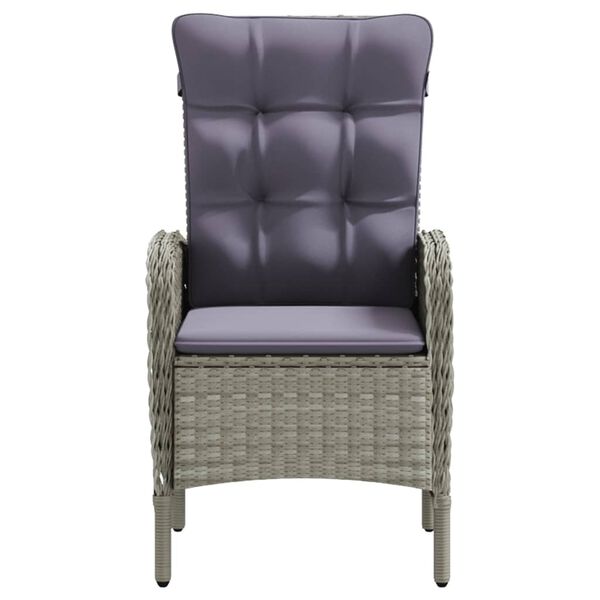vidaXL Ensemble &agrave; manger de jardin et coussins 5pcs Gris/noir