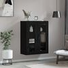 vidaXL Buffet Ch&ecirc;ne noir 69,5 x 34 x 90 cm Bois d'ing&eacute;nierie