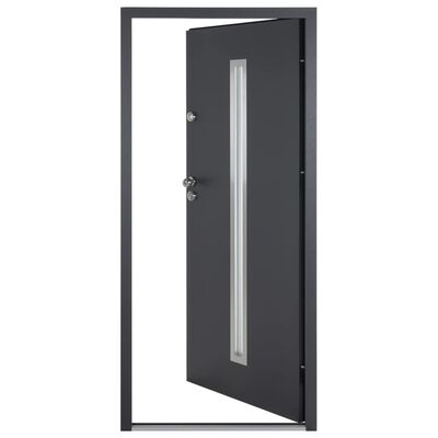 vidaXL Porte d'entrée anthracite 100x200 cm aluminium