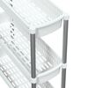 vidaXL Chariot de rangement à 3 niveaux Argenté et blanc Aluminium