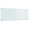 vidaXL Protection de cuisine Blanc 110 x 40 x 0,6 cm verre trempé