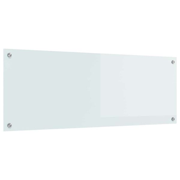 vidaXL Protection de cuisine Blanc 110 x 40 x 0,6 cm verre trempé