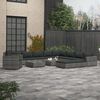 vidaXL Salon de jardin 13 pcs avec coussins r&eacute;sine tress&eacute;e gris