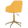 vidaXL Chaises pivotantes &agrave; manger lot de 4 jaune velours
