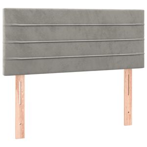 vidaXL T&ecirc;te de lit Gris clair 100x5x78/88 cm Velours
