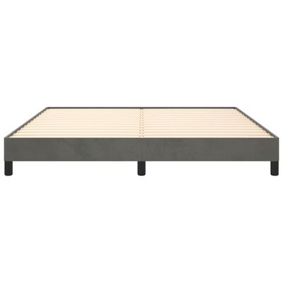 vidaXL Cadre de lit sans matelas gris foncé 180x200 cm velours