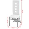 vidaXL Chaises &agrave; manger lot de 6 blanc similicuir