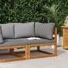 vidaXL Canap&eacute; d'angle sectionnel avec coussin gris fonc&eacute; Bois d'acacia