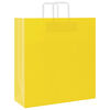 vidaXL Sacs en papier 250 pcs avec poign&eacute;es jaune 45x17x48 cm