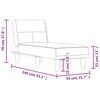 vidaXL Chaise longue gris clair tissu