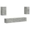 vidaXL Ensemble meuble TV 5 pc Gris b&eacute;ton Bois d'ing&eacute;nierie