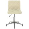 vidaXL Chaises pivotantes &agrave; manger lot de 2 cr&egrave;me velours