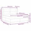 vidaXL Lit &agrave; ressorts avec matelas Noir 200 x 180 cm Polyester