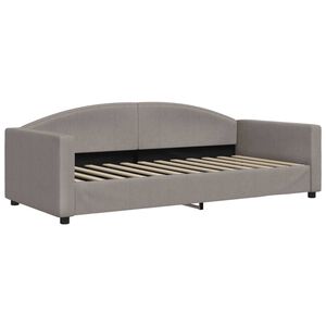 vidaXL Lit de repos sans matelas taupe 90x200 cm tissu
