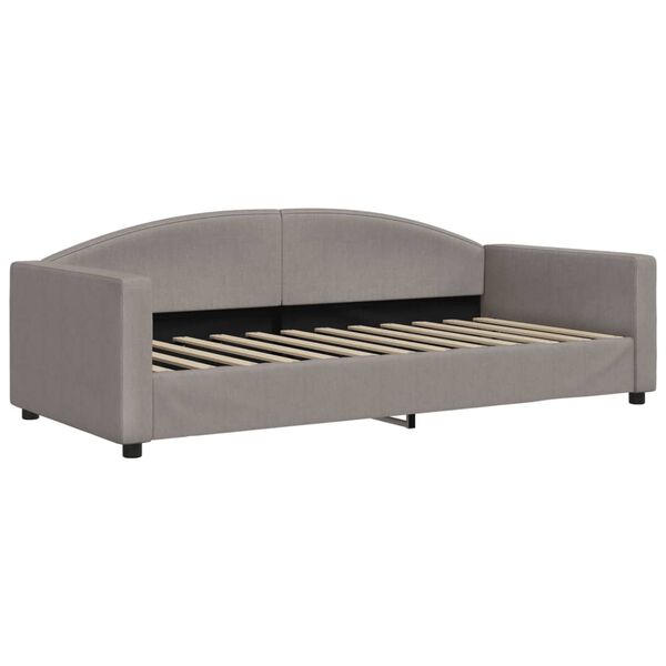 vidaXL Lit de repos sans matelas taupe 90x200 cm tissu