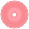 vidaXL Lavabo rond de luxe Rose mat 40x15 cm C&eacute;ramique