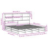 vidaXL Lit biblioth&egrave;que sans matelas cire marron 200x200cm bois massif