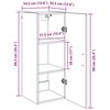 vidaXL Meuble mural Bois Ancien 34,5 x 34 x 90 cm Bois d'ing&eacute;nierie